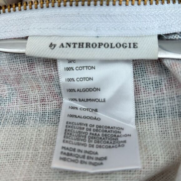 Anthropologie Risa Square Pillow Cover Zippered 20” x 20” - Picture 7 of 11